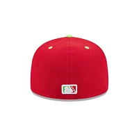 Casquette ajustée 59FIFTY Akron RubberDucks pour homme New Era Red