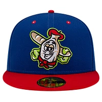 Casquette ajustée 59FIFTY Akron RubberDucks Theme Night White French New Era pour hommes