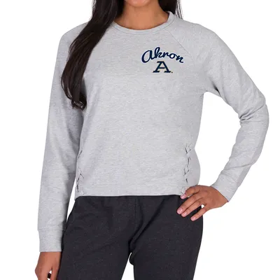 Akron Zips Concepts Sport Women's Greenway Long Sleeve T-Shirt - Gray