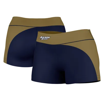 Akron Zips Women's Curve Side Shorties - Navy/Gold