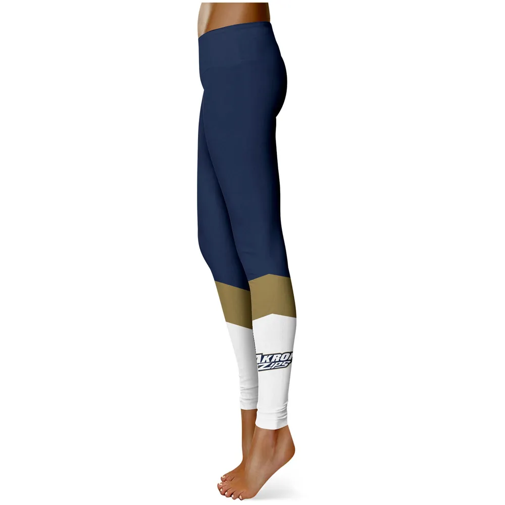 Akron Zips Women's Color Block Yoga Leggings - Navy