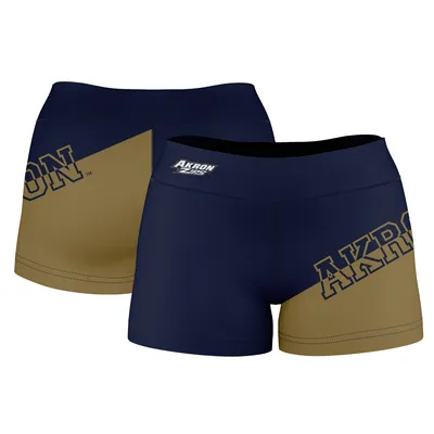 Akron Zips Women's Plus Color Block Shorts - Navy