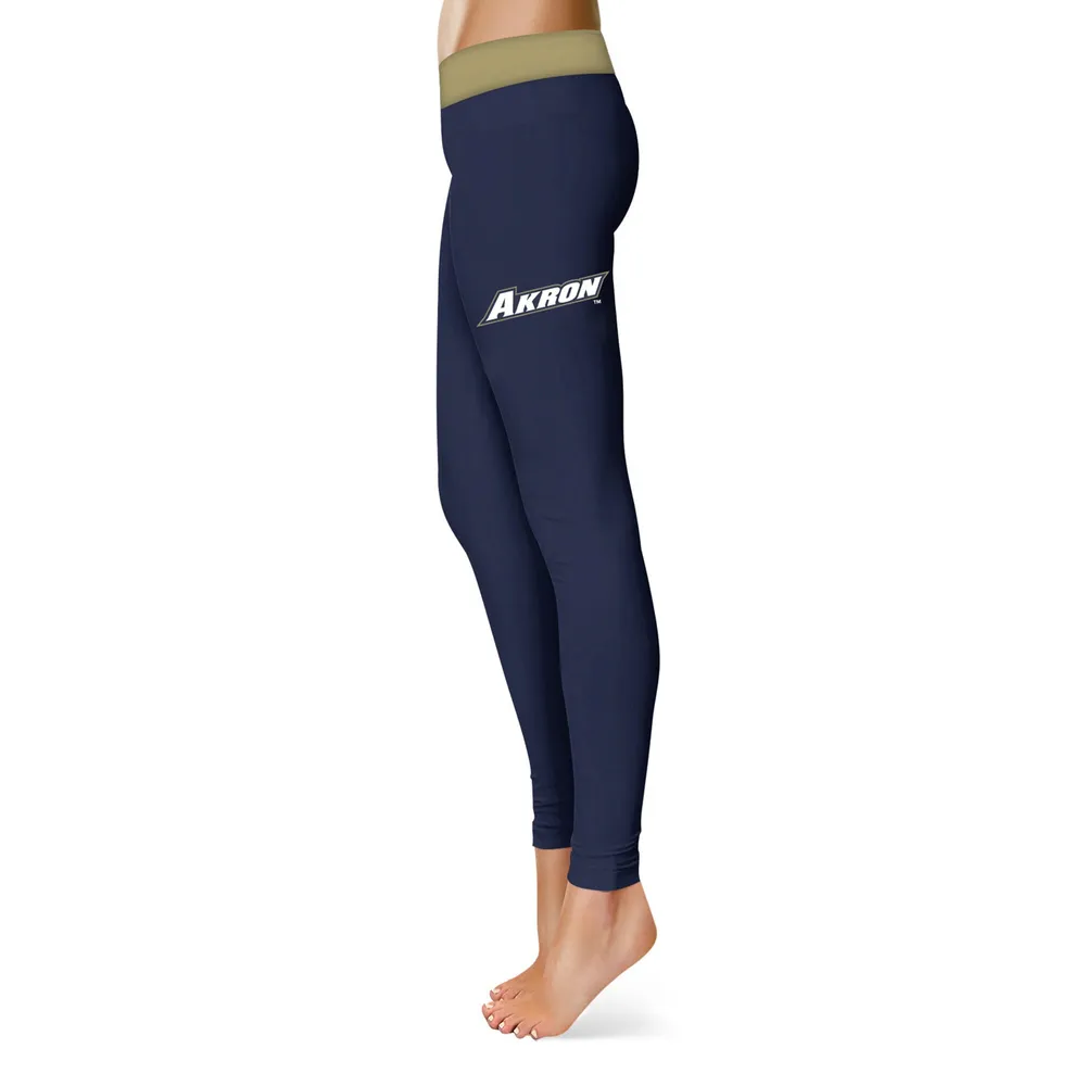 Akron Zips Women's Solid Yoga Leggings - Navy