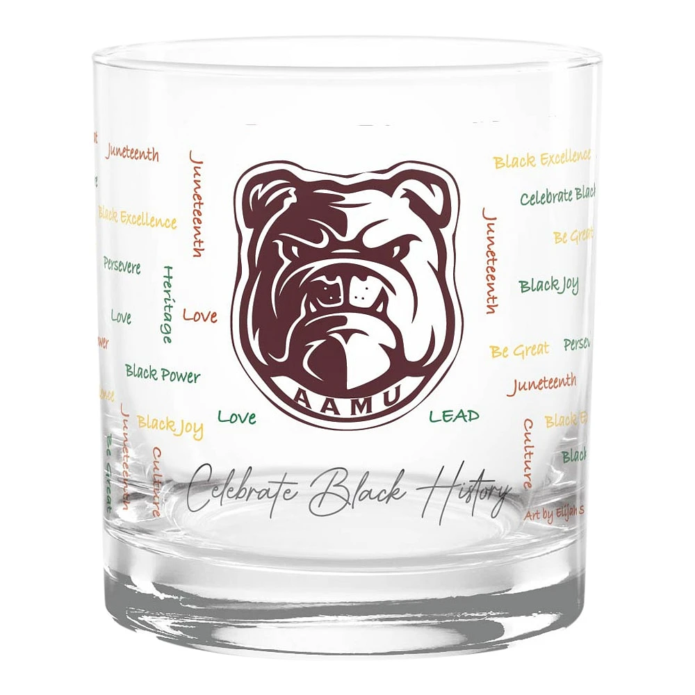 Bulldogs A&M de l'Alabama 14oz. Verre à roches du Mois de l’histoire des Noirs