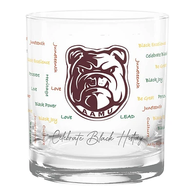 Alabama A&M Bulldogs 14oz. Black History Month Rocks Glass