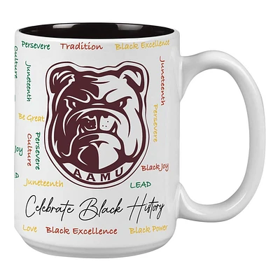 Bulldogs A&M de l'Alabama 15oz. Tasse du Mois de l’histoire des Noirs