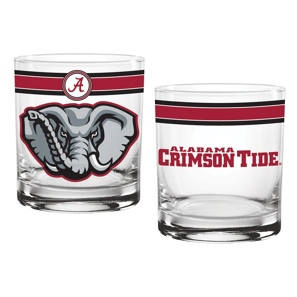 Lot de deux verres classiques Alabama Crimson Tide de 14 oz