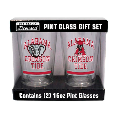 Alabama Crimson Tide 16oz. Pint Glass Two Pack