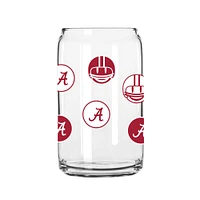 Alabama Crimson Tide 16 oz. Smiley peut verre