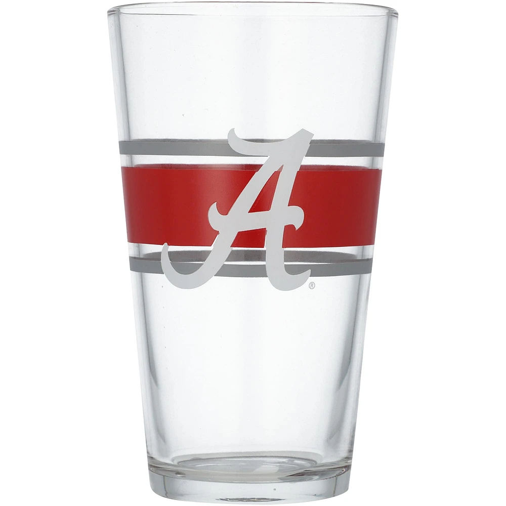 Alabama Crimson Tide 16 oz. Verre à pinte à rayures