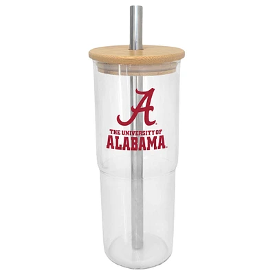 Verre à vin en verre Alabama Crimson Tide de 24 oz