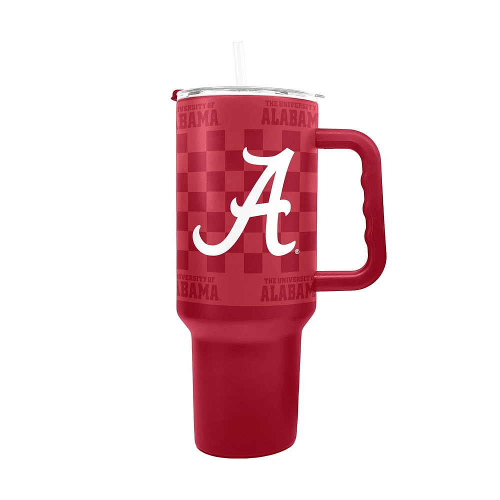 Verre à damier en acier inoxydable Alabama Crimson Tide de 40 oz