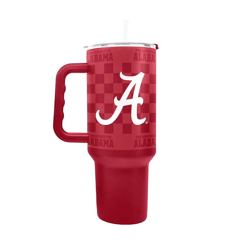 Verre à damier en acier inoxydable Alabama Crimson Tide de 40 oz