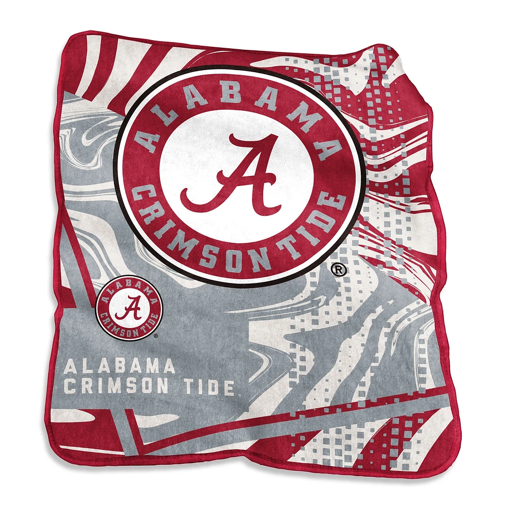 Alabama Crimson Tide Couverture tourbillonnante Raschel 127 x 152,4 cm