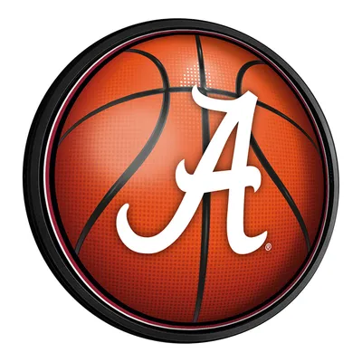 Alabama Crimson Tide Basketball 18'' Round Slimline Illuminated Wall Sign