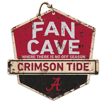 Alabama Crimson Tide Fan Cave Badge Sign
