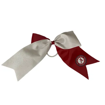 Alabama Crimson Tide Jumbo Glitter Bow avec attache pour queue de cheval