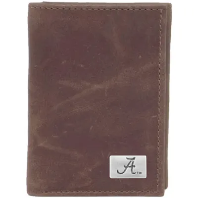 Alabama Crimson Tide Leather Trifold Wallet with Concho