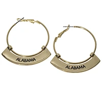 Alabama Crimson Tide Weller Gold Hoop Earrings