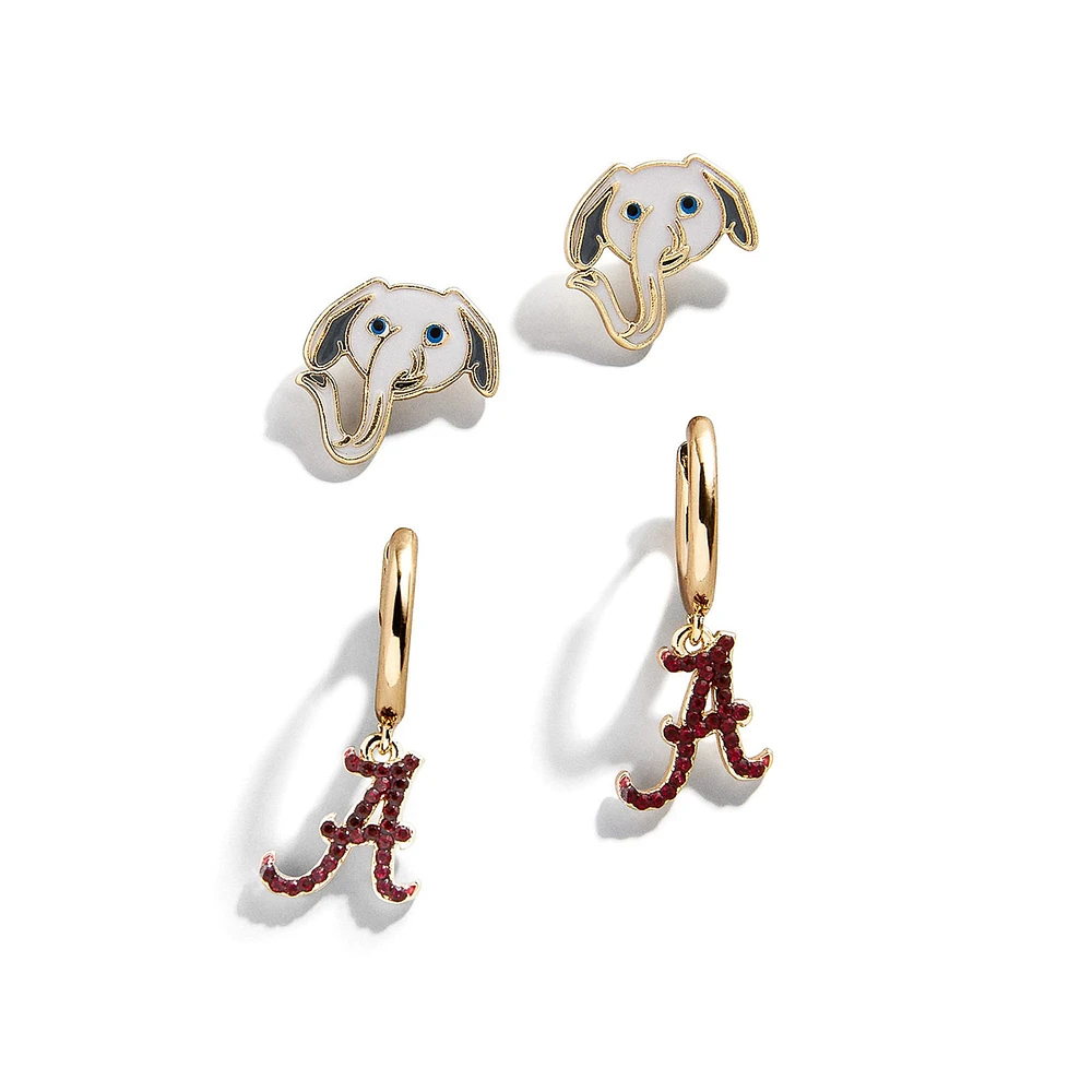 Lot de deux boucles d'oreilles BaubleBar Alabama Crimson Tide