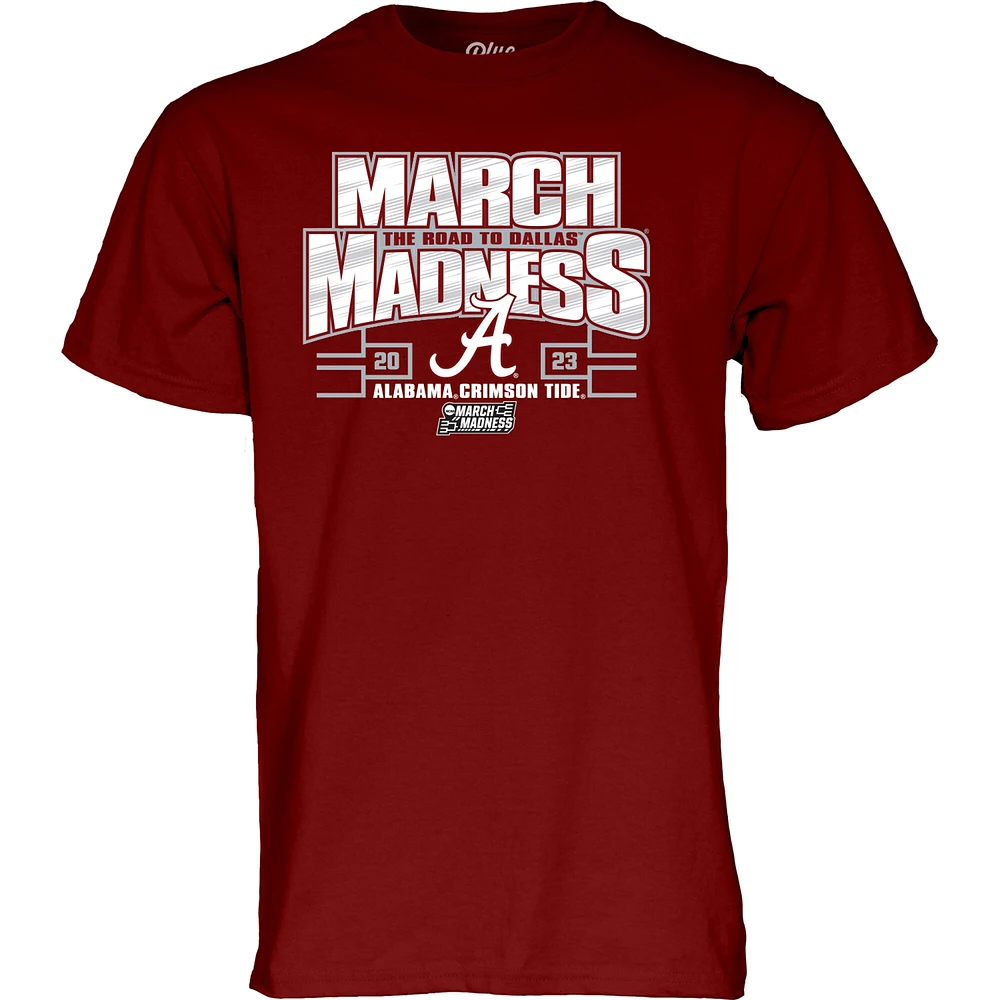 Blue 84 Crimson Alabama Tide 2023 Tournoi de basketball féminin NCAA March Madness T-shirt