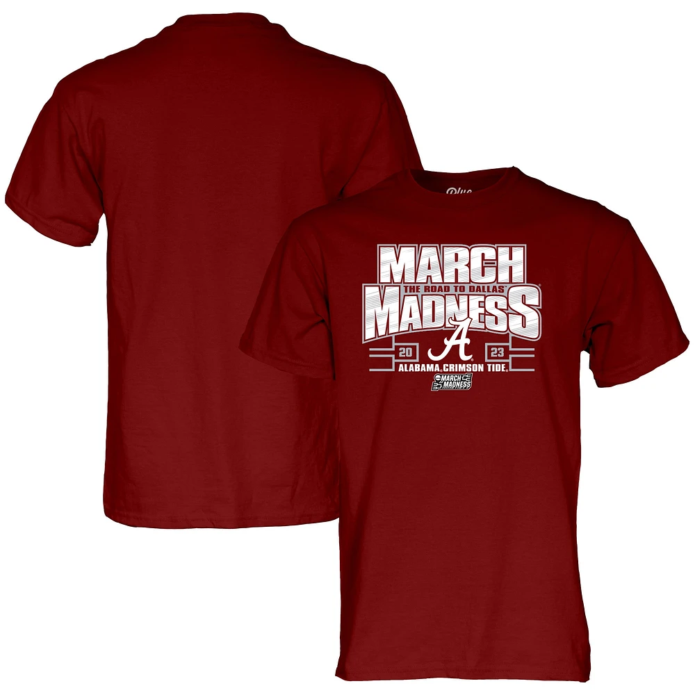 Blue 84 Crimson Alabama Tide 2023 Tournoi de basketball féminin NCAA March Madness T-shirt