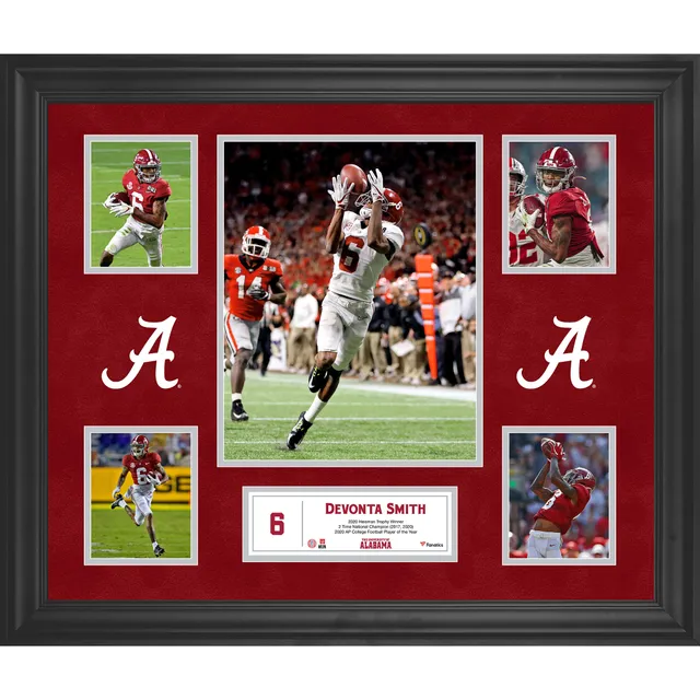 Framed Devonta Smith Alabama Crimson Tide Autographed Crimson Nike