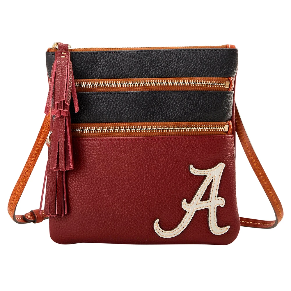 Dooney & Bourke Alabama Crimson Tide Infield Sac à bandoulière à triple fermeture éclair