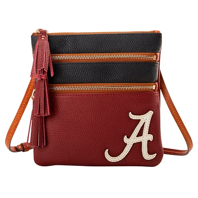 Dooney & Bourke Alabama Crimson Tide Infield Sac à bandoulière à triple fermeture éclair