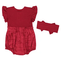 Girls Newborn & Infant Colosseum  Crimson Alabama Tide Two-Piece Bodysuit and Headband Set