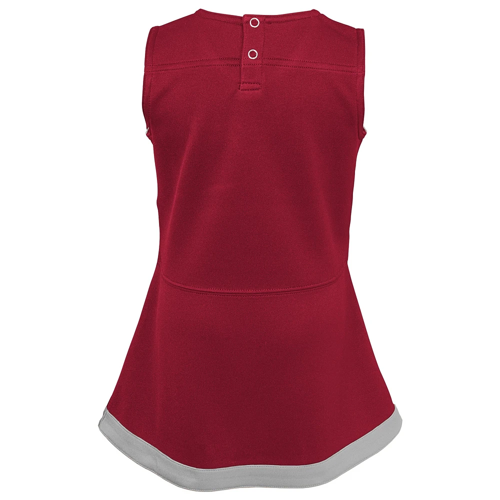 Ensemble robe pull et bloomer deux pièces pour filles d'âge préscolaire Crimson Alabama Tide Cheer Captain