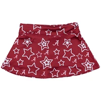 Jupe-short fluide ZooZatz Crimson Alabama Tide Star pour filles