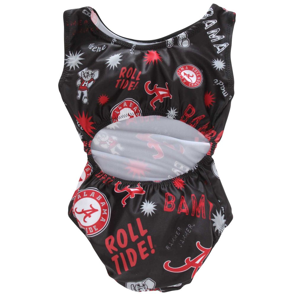 Girls Youth Black Alabama Crimson Tide Leotard