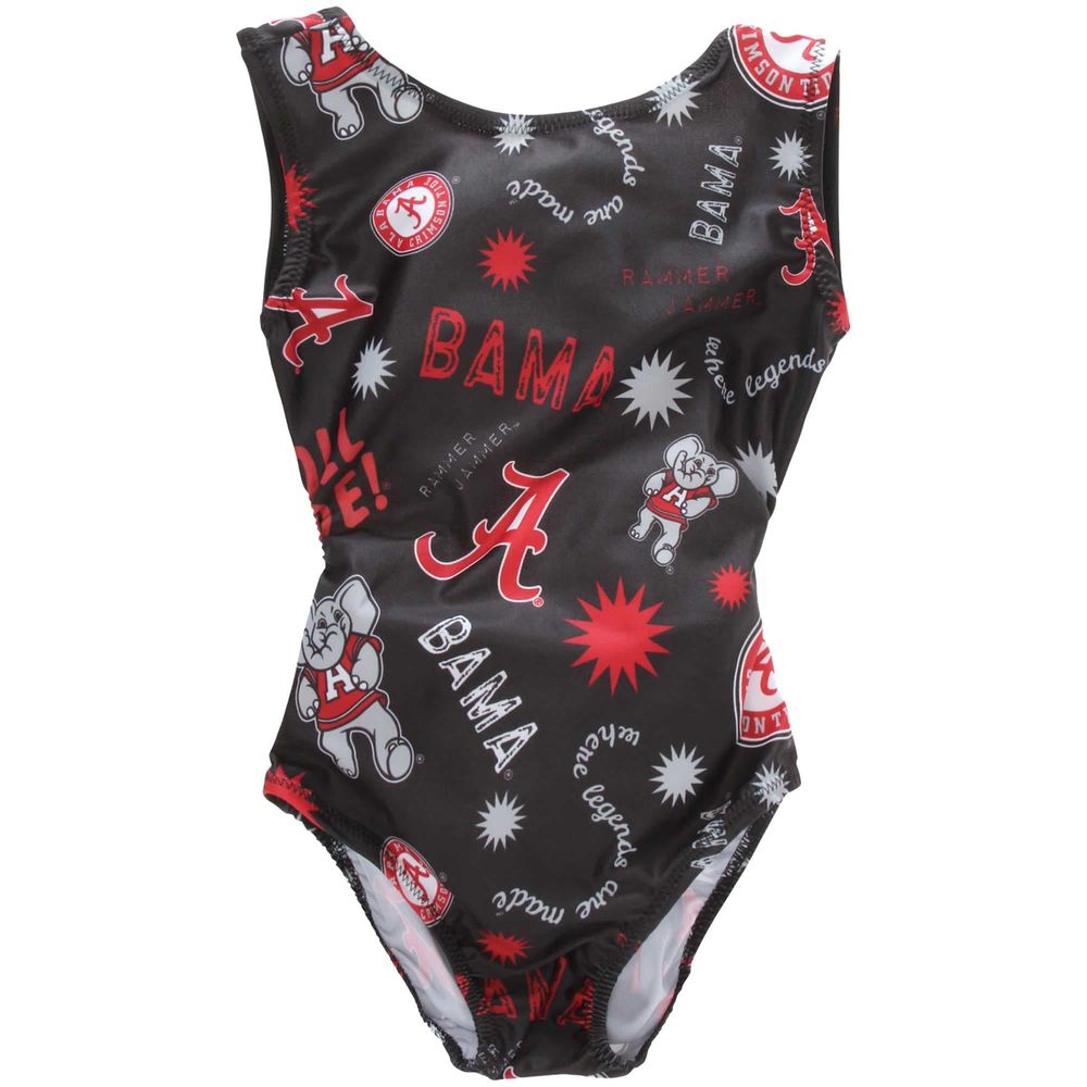 Girls Youth Black Alabama Crimson Tide Leotard