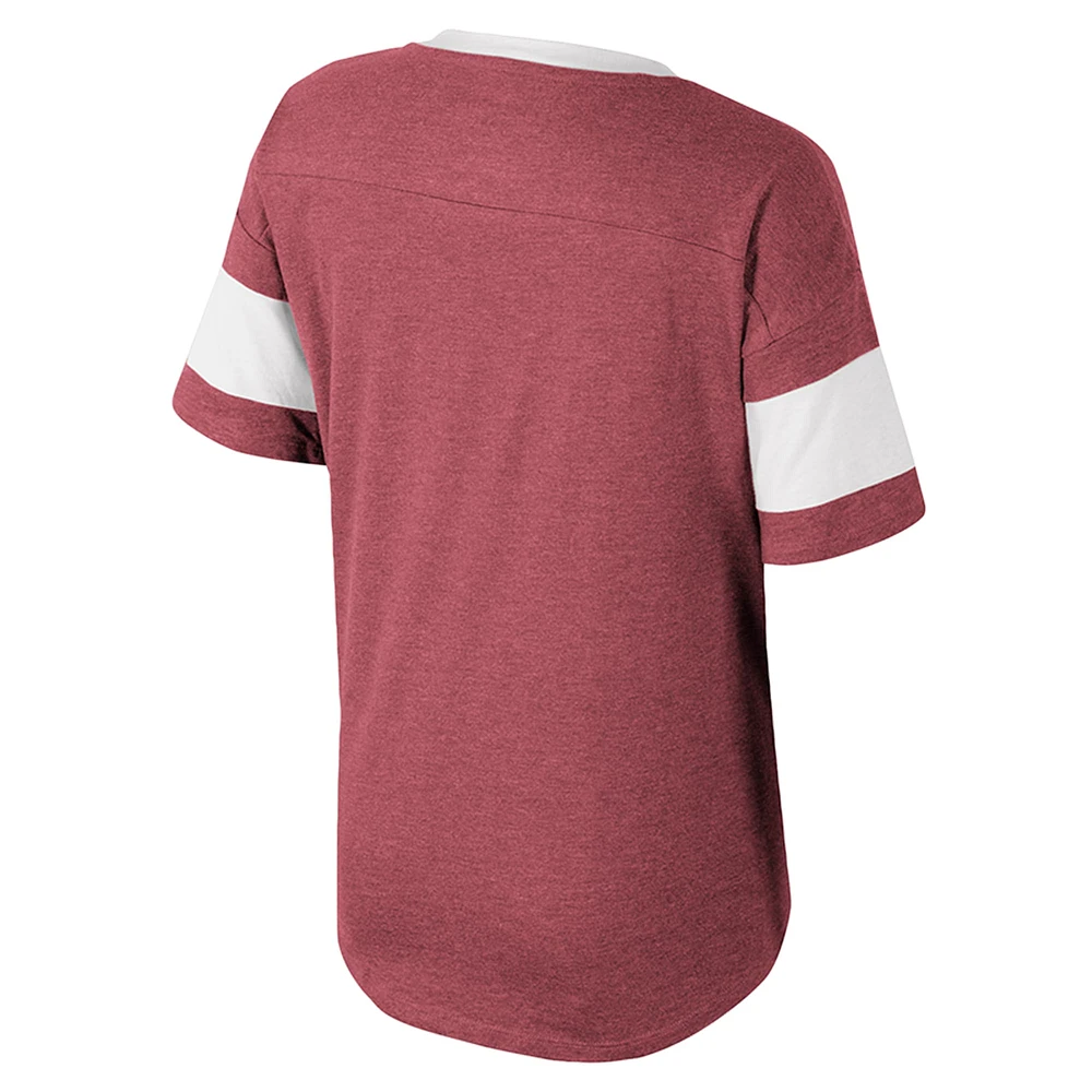 T-shirt à nouer sur le devant pour filles Colosseum Crimson Alabama Tide Frontier