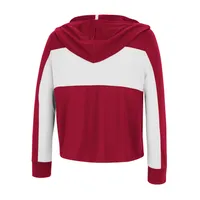 Girls Youth Colosseum Crimson Alabama Tide Galooks Hoodie Lace-Up Long Sleeve T-Shirt