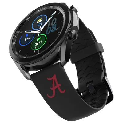 Alabama Crimson Tide Groove Life 22mm Engraved Samsung Watch Band - Black