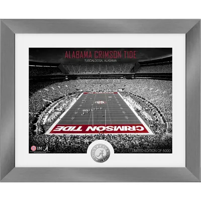 Alabama Crimson Tide Highland Mint 13'' x 16'' Art Deco Stadium Silver Coin Photo Mint