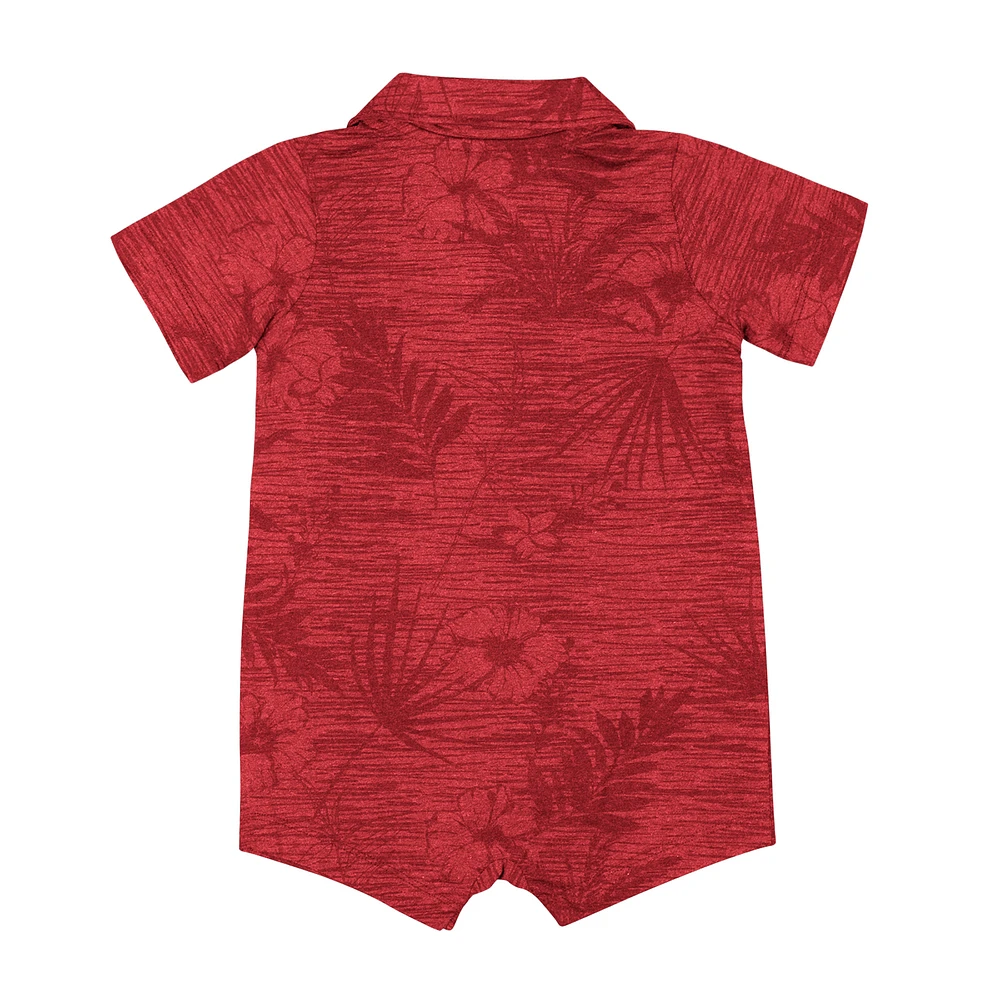 Infant Colosseum  Crimson Alabama Tide Fern Romper