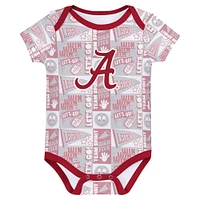 Infant Alabama Crimson Tide Sunday Comics 3-Pack Bodysuit Set