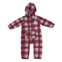 Infant Colosseum Crimson/Gray Alabama Crimson Tide Farays Plaid Full-Zip Hoodie Jumper