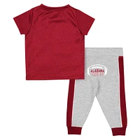 Ensemble maillot et pantalon Alabama Crimson Tide Ka-Boot-It Colosseum Crimson/Heather Grey pour bébé