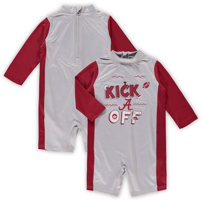 Infant Gray/Crimson Alabama Crimson Tide Wave Runner Wetsuit