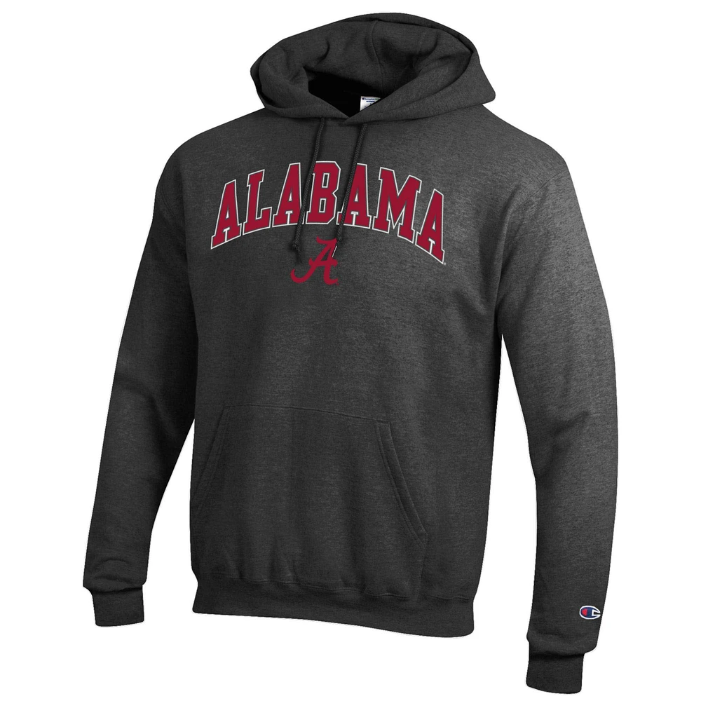 Sweat à capuche avec logo Arch Over Champion Charcoal Alabama Crimson Tide pour homme