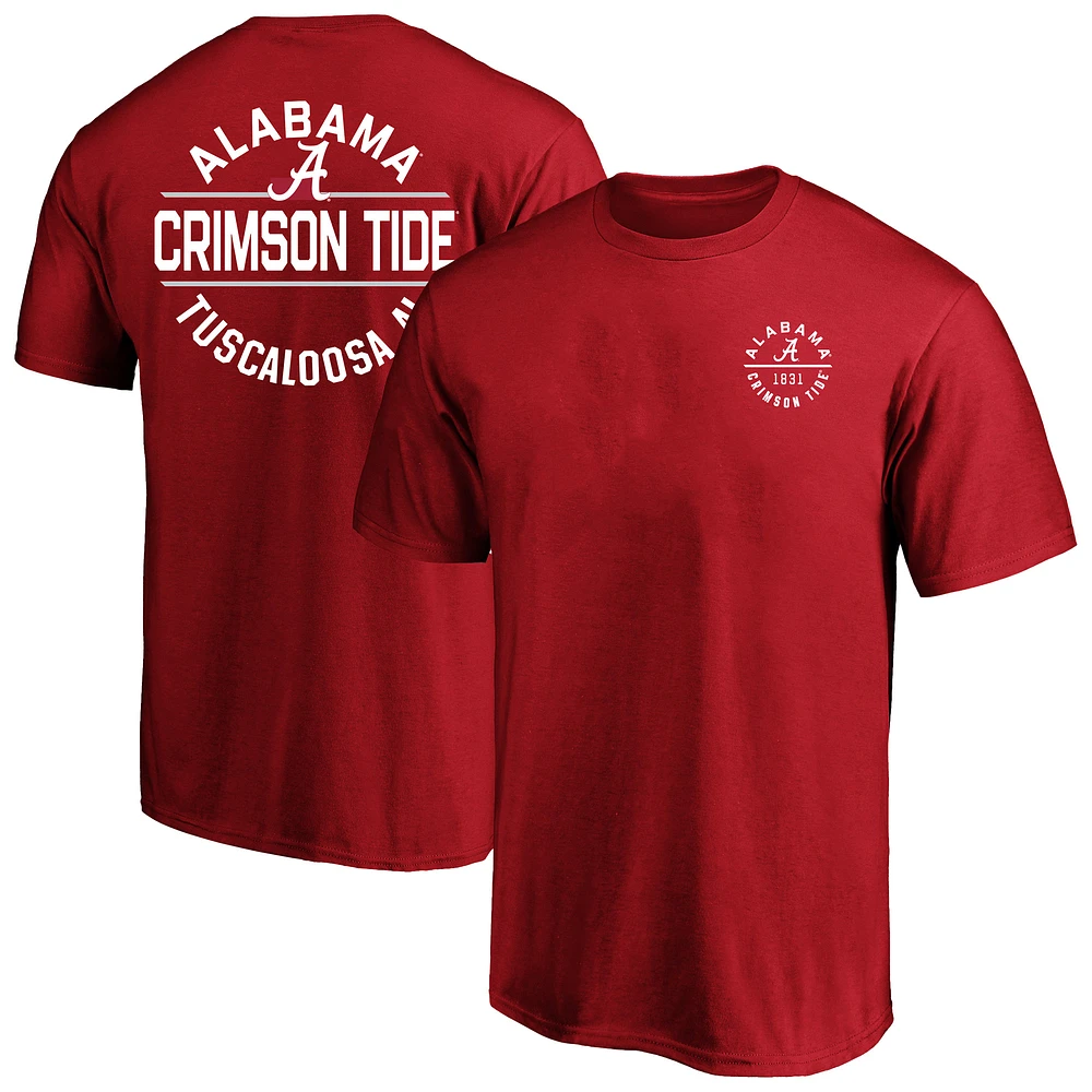 Men's Fanatics  Crimson Alabama Tide Big & Tall Fast Break 2 Hit T-Shirt
