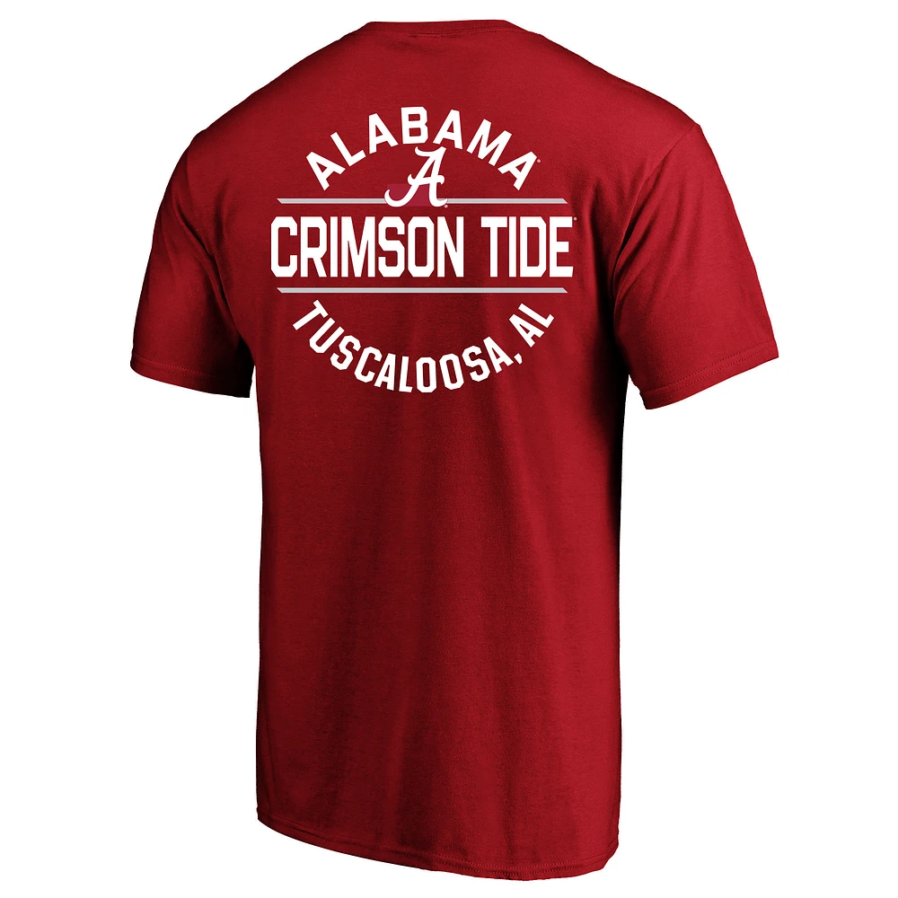 Men's Fanatics  Crimson Alabama Tide Big & Tall Fast Break 2 Hit T-Shirt