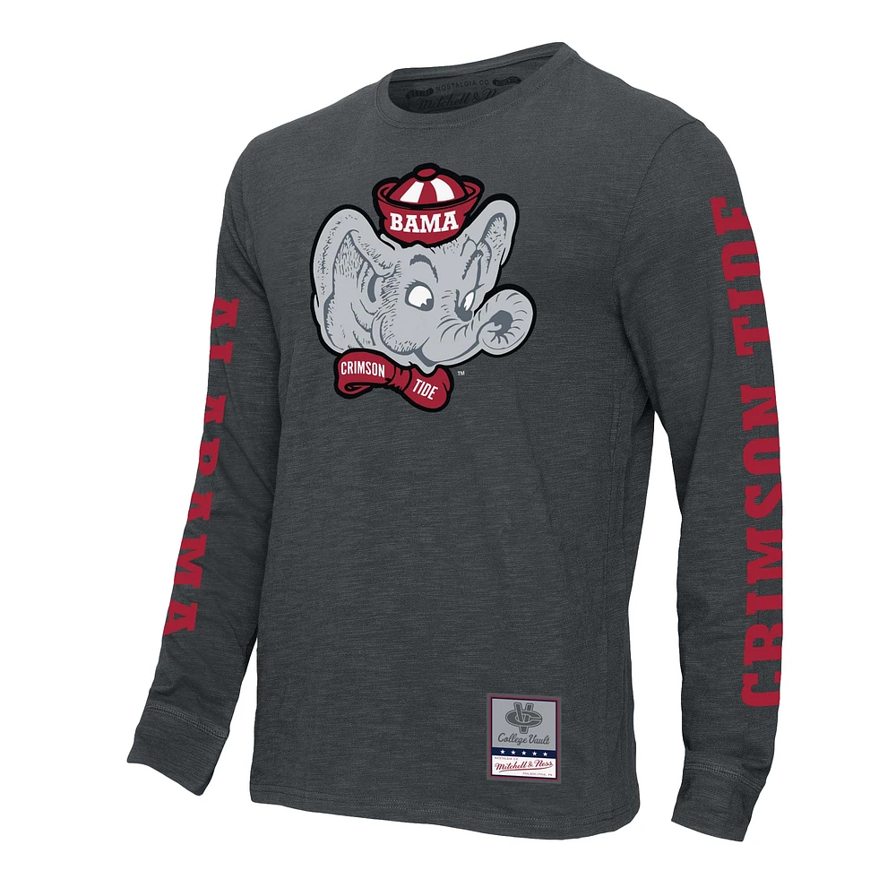 T-shirt à manches longues Mitchell & Ness Alabama Crimson Tide Team Pride pour homme, anthracite
