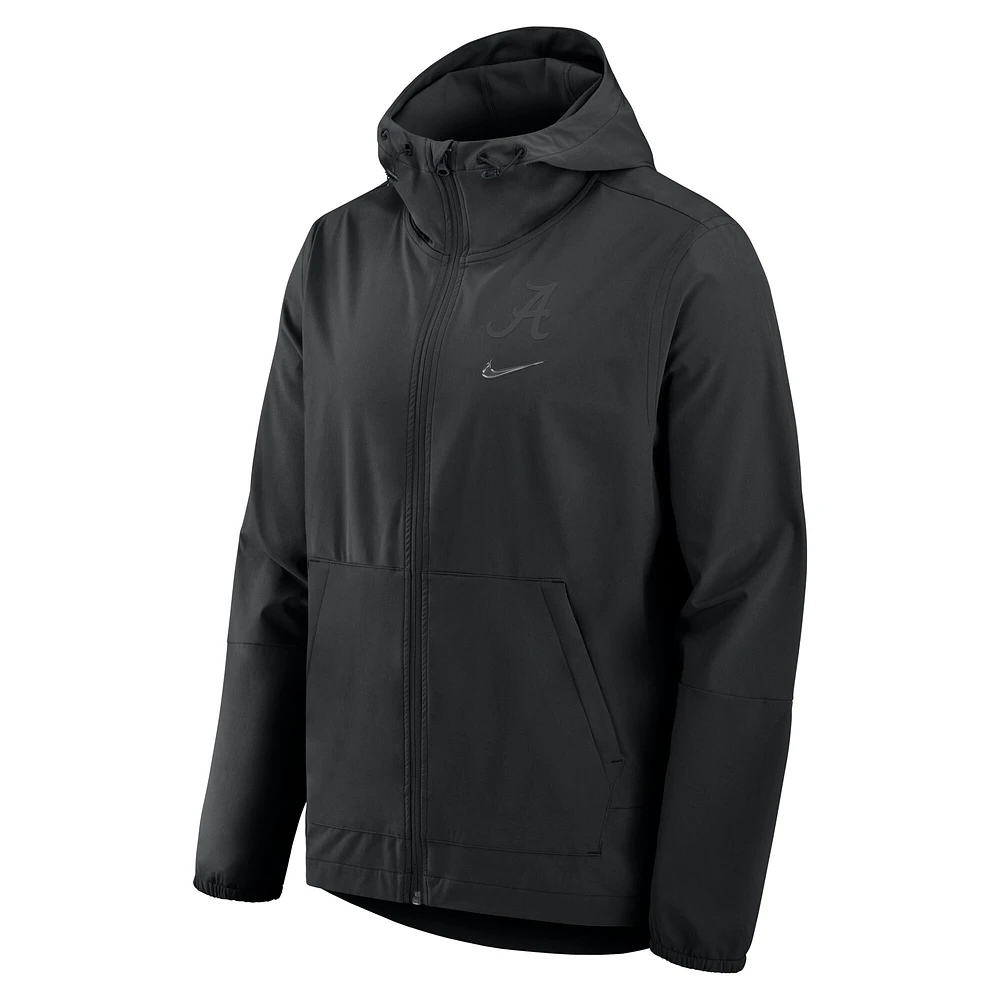 Men's Nike  Black Alabama Crimson Tide Performance Full-Zip Woven Jacket