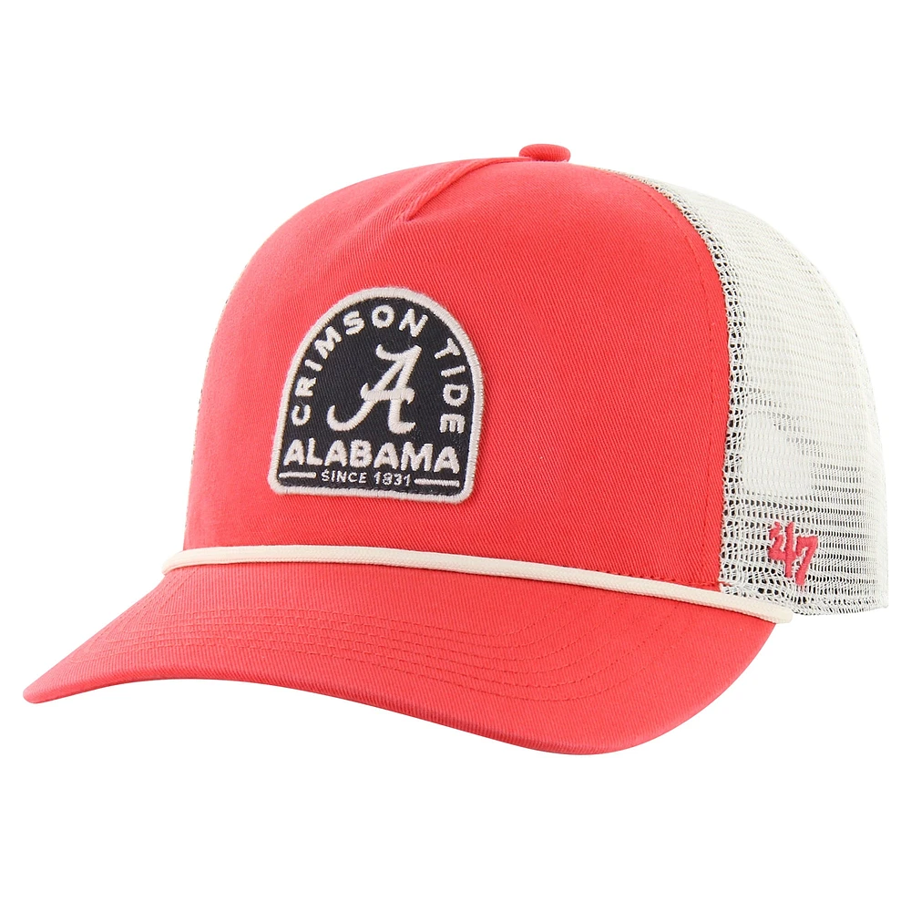 Casquette réglable '47 Crimson Alabama Crimson Tide Coastline Hitch Trucker pour hommes