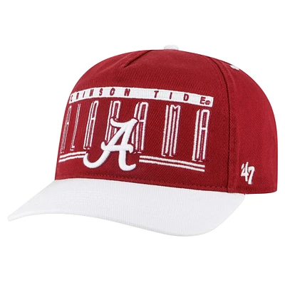 Men's '47 Crimson Alabama Crimson Tide Double Header Hitch Adjustable Hat